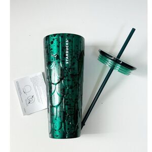 NWT Starbucks 2024 Anniversary Venti Cold Cup Tumbler Green Stainless Steel 24oz